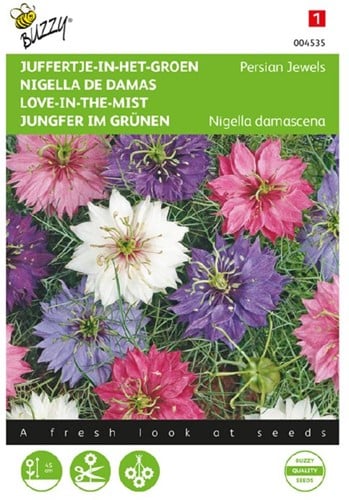 Juffertje-in-het-groen Persian Jewels - Nigella damascena