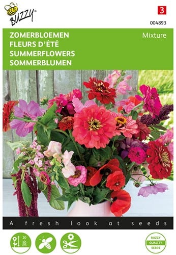 Zomerbloemen Roze en rood mengsel - Buzzy