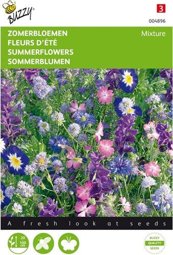 Zomerbloemen - Buzzy Blauw mengsel