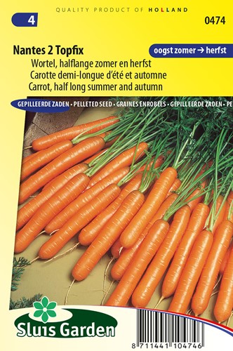 Wortel zaden Nantes 2 Topfix PILLEN-2