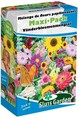 Strooikoker Weidebloemen zaadmengsel VLINDER - Maxi Pack Sluis Garden