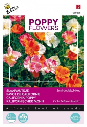 Slaapmutjse, Semi-dubbelbloemig gemengd - Poppy Flowers