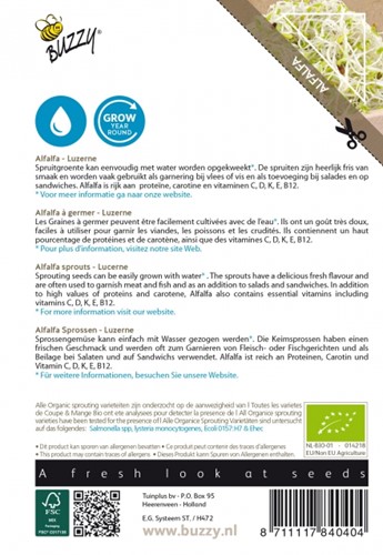 Organic sprouting Alfalfa / Luzerne BIO - Buzzy-2