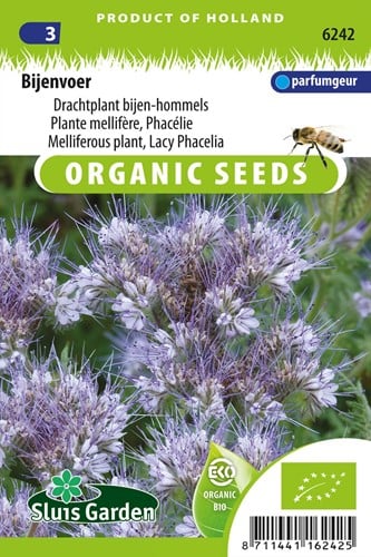Drachtplant bijen-hommels, Bijenvoer (Phacelia) EKO