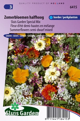 Zaadmengsel Zomerbloemen halfhoog 1-jarig