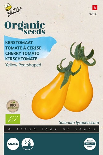 Bio Kerstomaat Yellow Pearshaped