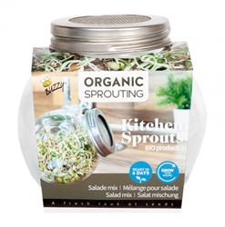 Organic Sprouting Salademix glazenpot BIO