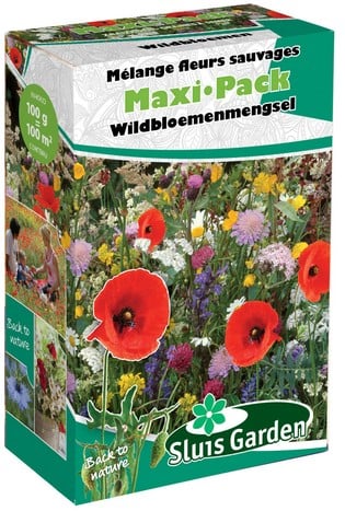 Strooikoker Weidebloemen zaadmengsel WILD - Maxi Pack Sluis Garden