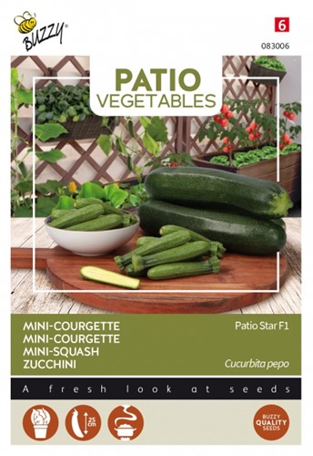 Mini-Courgette Patio Star F1 - Buzzy Patio Vegetables