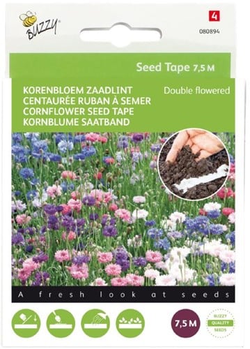 Korenbloem gemengd Zaadlint – Buzzy Seed Tape