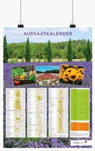 Zaaikalender Poster Duits - Opgerold