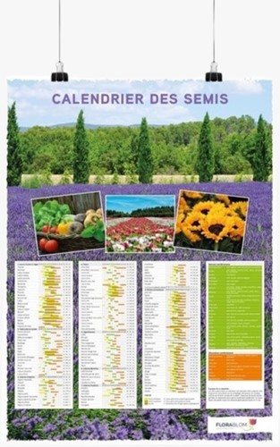 Zaaikalender Poster Frans - Opgerold