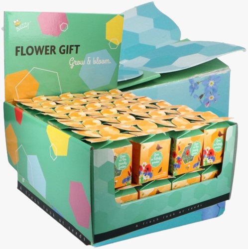 Buzzy Flower Gift (48x) Insecten Bloemen mix (Display 48x)