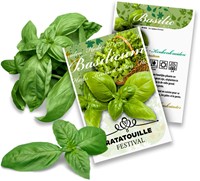 Basilicum Keukenkruiden zakjes persoonlijk bedrukt 20 stuks