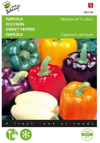 Paprika 5 kleurenmengsel - Capsicum annuum