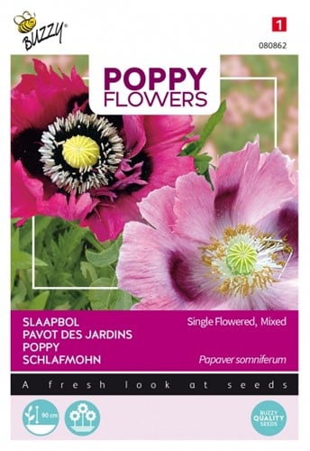 Papaver enkelbloemig, gemengd - Poppy Flowers