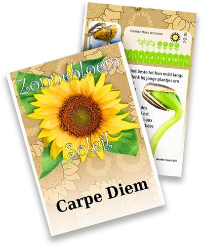 Zonnebloem zakjes persoonlijk bedrukt - 50 stuks-2